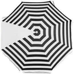 Serendipio Tanereef Stripe Beach Umbrella Black Top
